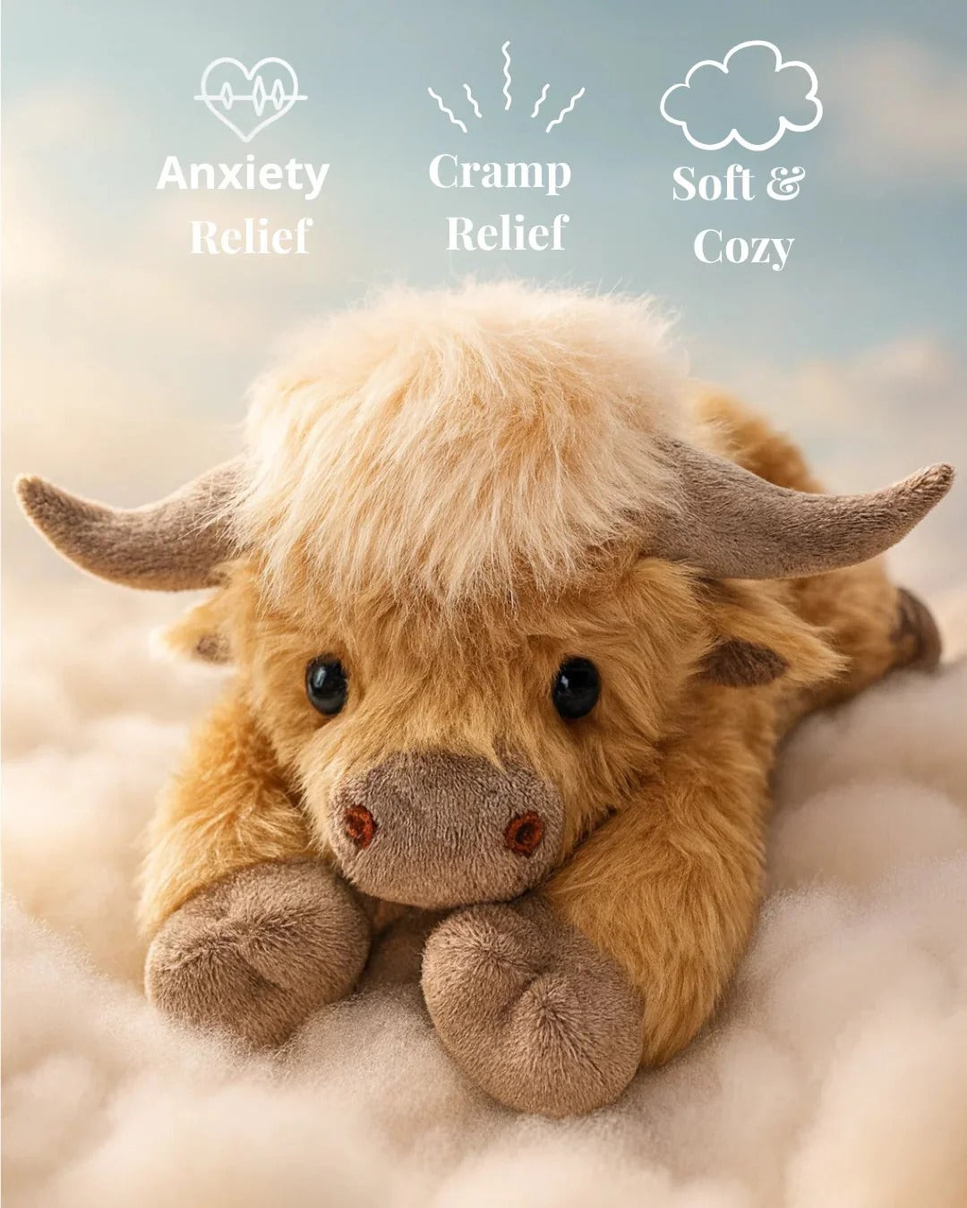 🔥Hot Sale 50% Off🎄Cute Cartoon Highland Cow Stuffed Toy-Best Gift For Christmas🎄